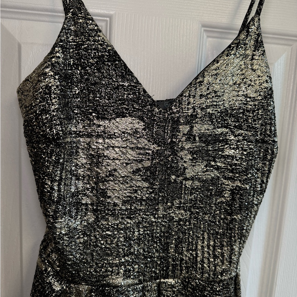 Soprano Black and Gold Textured Garment